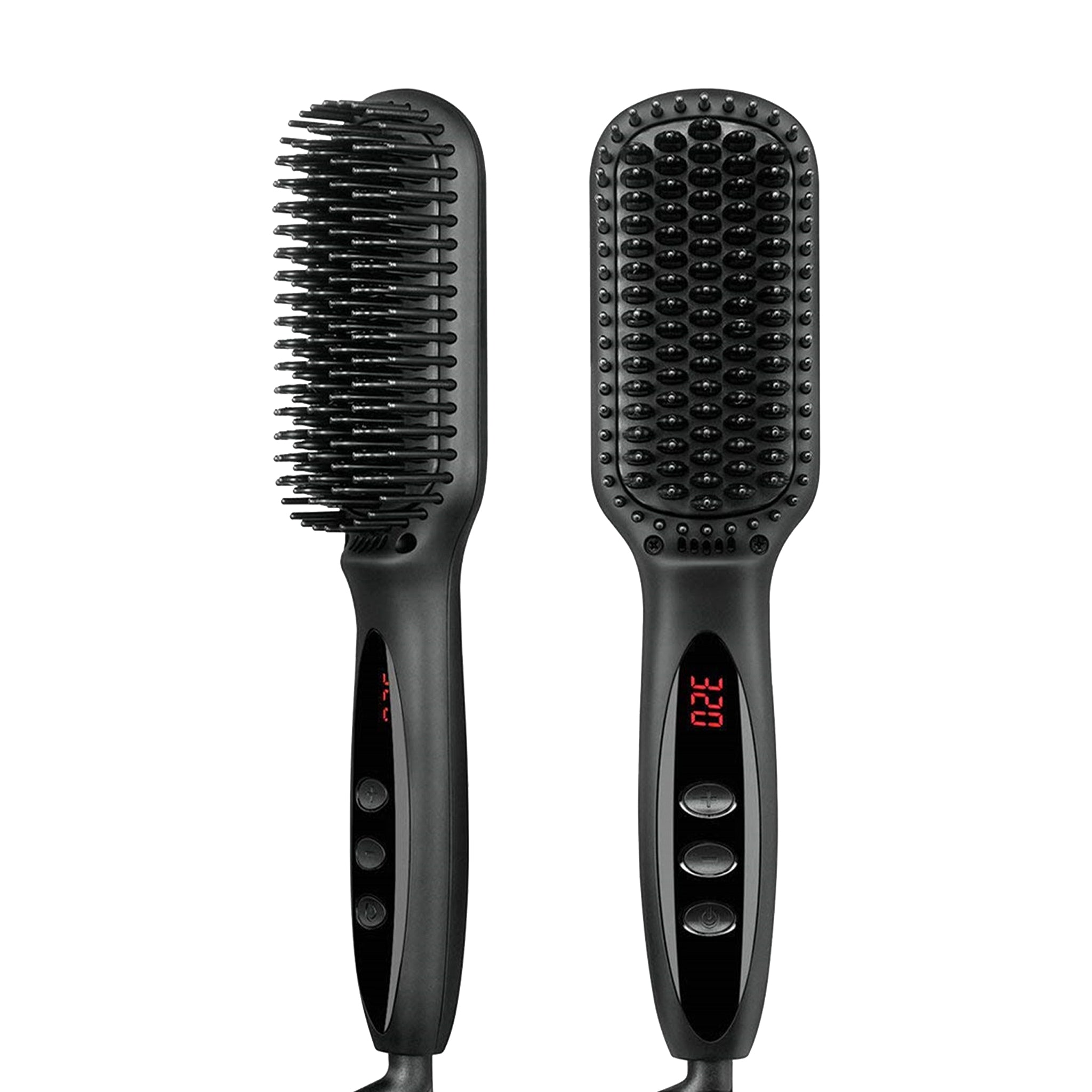 Heated straightener brush sale